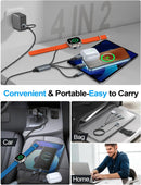 4-in-2 Multi Charging Cable for Apple Watch Charger/iPhone/Samsung Charger 4