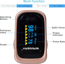 Oxygen Saturation Monitor, Wrinery Premium Pulse Oximeter Fingertip, Oxygen Monitor, O2 Saturation Monitor, OLED Portable Oximetry with Batteries, Lanyard (Rose gold-Royal black) — 3