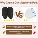 Shynek 10 Pack Metatarsal Pads for Foot Ball of Foot Cushions for Heel, Soft Gel Foot Pads Self Adhesive Forefoot Pad Insoles, Reusable Foot Pads Pain Lessen Morton Neuroma for Women and Men (Black) - Black-10pack — 3