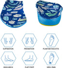 Kids Overpronation Arch Inserts Soft Orthotics Relieve Child's Foot Pain - Multicolor — 6