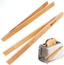 Magnetic Bamboo Toaster Tongs (Set of 2), 10.2-Inch Extra-Long Kitchen Tongs with Rebound-Construct & Anti-Slip… — 1