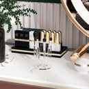 Clear Acrylic Pen Holder Round Shape, Desktop Pencil Cup Holder, Countertop Stationery Organizer for Office Desk Accessory — 5