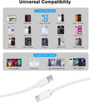 [Apple MFi Certified] iPhone Duo 18 17 16 15 Charger Cable Cord 6FT, White 4