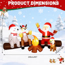 Alupssuc 8FT Christmas Inflatable Outdoor Decoration with Built-in LEDs Lights, Blow-Up Santa Claus, Bear and Deer Keeping Warm for Outside/Indoor Xmas for Yard, Garden, Lawn, Party, Holiday Decor — 2
