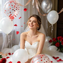 100pcs Red Confetti Balloons 12 Inch Clear Balloon with Red Confetti Inside — 4