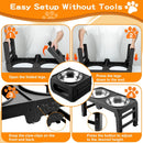 Elevated Dog Bowls for Large Dogs 5 Adjustable Heights 7.5"-15.4", 2 X-Large…