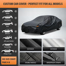 Kayme Large Car Cover Waterproof All Weather - See Size Chart - Size C7 — 3