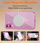 Magnetic for iPhone 16 Case with Privacy Screen Protector & Full Camera Cover,[Non-Yellowing] Plating Glossy Soft Shockproof Clear Phone Case with Women Girls for iPhone16 6.3",Hot Pink — 5