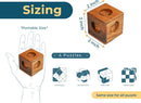 BSIRI 4 in 1 Wooden Brain Teaser Puzzles for Adults - Challenging 3D Desk Wood Puzzles Set Interlocking Hand Games for Mind Toys Suits for Rustic Patio Decor Unique Gift Office Decoration — 5