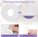 84 Pcs Callus Cushions for Bottom of Feet Self Adhesive Donut Corn Remover Pads Corn Patches for Foot Toes Blister Bunion Wart Pain Relief, White — 2