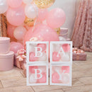 Baby Boxes with Letters for Baby Shower,Baby Shower Gender Reveal Decor | 4 Count (Pack of 1) — 6