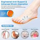 2 Pairs 4D Cloud Steppers Insoles for Women & Men Size:230-260mm - Orange-1 — 4