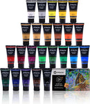 Artecho 24 Colors Acrylic Paint 60ml / 2.02oz Tube | 24 Basic Colors | 48.48 Fl Oz (Pack of 1) — 1