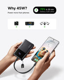INIU Power Bank, Compact 10000mAh 45W PD Fast Charging Portable Charger photo 2