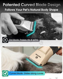 M&M STAR Dog Grooming Kit, Low Noise Dog Clippers, 2-Speed IPX7 Waterproof,…