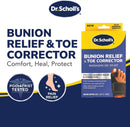 Dr. Scholl's BUNIONRELIEF & TOE CORRECTOR Massaging Gel-Bunion Splint & Big Toe Straightener-Orthopedic-Bunion for Women&Men Bunion Pads for-BunionPainRelief,1 Support Set (Left&Right),(Pack of 2) | One Size (Pack of 2) — 2
