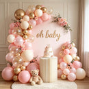Blocesa Pearl Pink and Gold Balloons Arch Kit Double Stuffed,Party Decor. | Pink Gold — 7