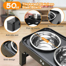 COMESOON Elevated Dog Bowls, 4 Height Adjustable Raised Bowl Stand with 2…