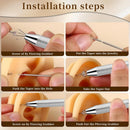 Piercing Taper Ball Grabber Tool for Changing Jewelry - 14G 16G 18G 20G Stainless Steel Flat Back Earring Applicator… — 5