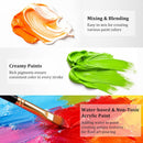 Caliart 36 Colors Acrylic Paint Set with 12 Brushes | Regular | 2 Fl Oz (Pack of 36) — 5