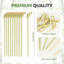 200PCS Cocktail Picks Bamboo Skewers for Appetizers, Fancy Toothpicks for Appetizers, 4.7 Inch Long Decorative Knot Bamboo Cocktail Sticks for Party Drinks Food Fruit Charcuterie Boards Accessories | 4.7 inch & knot/200pcs | GreenBamboo — 2