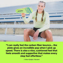 Superfeet Run Pacer Elite Insoles - Carbitex Carbon Fiber Plate for Propulsion, High-Energy SuperRev Foam for Faster, More Efficient Running, 10.5-12 Women / 9.5-11 Men - Acid Lime — 4