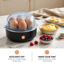 Elite Gourmet EGC115B Easy Egg Cooker, 7-Egg, BPA-Free, Classic Black