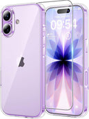 TAURI for iPhone 17 Case, with Screen Protector, Clear — 1