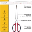 HINMAY Stainless Steel Scissor Tongs 10-Inch and 12-Inch Set, Set of 2 — 2