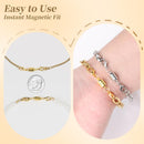 Magnetic Necklace Clasp and Closures with Double Lobster Clasp, 14K Gold and Silver Necklace Extenders for Women… — 5