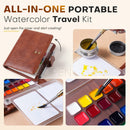 Fuumuui Travel Watercolor Set, Portable Watercolors Paints Kit with 36 Vibrant Colors, 300gsm Cotton Sketchbook, Compact Design Multifunctional Travel Brush – Plein Air Painting Supplies for Beginners, Hobbyists and Artists to Create Anywhere | Large — 2