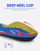WalkHero Plantar Fasciitis Pain Relief Insoles, High Arch Support Inserts - Dark Blue Yellow — 5