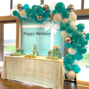 Teal Blue Silver Balloons, 50Pcs 12Inch Teal and Silver Balloons Turquoise Blue White Silver Confetti Latex Balloons for Birthday Baby Shower Party Decorations — 5