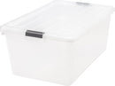 IRIS USA 68 Qt Stackable Storage Bins with Lids, Clear — 1
