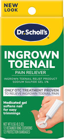 Dr. Scholl's Ingrown Toenail Pain Reliever, Medicated Gel Softens Nails for Easy Trimming, Foam Ring and Bandage Protect the Affected Area, Ingrown Toenail Treatment, White 0.3 Oz — 1