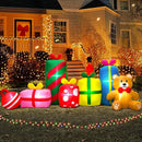 KOOY 10FT Giant Christmas Inflatables Outdoor Decorations Gift Boxes and Bear,Blow up Yard Decorations with LED Light for Xmas New Year Decor Inflatable for Holiday Party Garden Lawn Winter Décor — 1