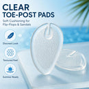 2 Pairs Transparent Self-Adhesive Silicone Gel Thong Sandal Forefoot Insoles Flip Flops Slippers Cushion Inserts Grip Pads Non Slip Pain Relief for Toe Posts Protectors for Women and Men — 2