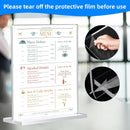 6 Pack Acrylic Sign Holder 8.5 x 11, Double-Sided Clear Sign Holder Plastic Stands for Display, T Shape Acrylic Table Sign Stands for Office Store Restaurants Wedding Party Decoration | Vertical 6 Pack 8.5x11 — 3