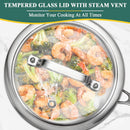 DELARLO Full-body Clad Tri-ply Stainless Steel 2 Quart Saucepan with Lid — 7