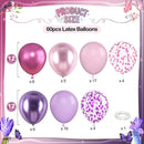 Pink and Purple Balloons, 60Pcs Girls Women Birthday Princess Party Balloon | Purple Pink — 2