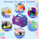 Electric Balloon Pump, Portable 2 Modes Balloon Blower Machine with 14 Balloon Arch Kits, Air Pump for Balloon, Balloon Inflator for Party Decoration | purple — 7