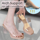 2 Pairs 3/4 Gel High Heel Insoles and 2 Pairs Heel Grips, Self-Adhesive Arch Support. Relieves Foot Pain, Fits Pumps, Sandals, Dress Shoes, Flats, Sneakers (Apricot, Women's 5-9) — 2
