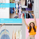 10 Pack Space Saving Hangers, Closet Organizer & Storage for Clothes, Ivory — 2