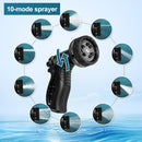 Stainless Steel Garden Hose 50ft Heavy Duty Metal Water Hoses with 10 Function Water Hose Nozzles for Yard Outdoor — 7