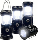 Collapsible Portable LED Camping Lantern XTAUTO Lightweight Waterproof Solar USB Rechargeable LED Flashlight Survival Kits for Indoor Outdoor Home Emergency Light Power Outages Hiking Hurricane 4-Pack | White — 1