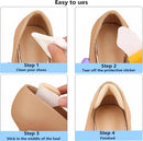 Domejo Heel Pads for Loose Shoes – 4 Pairs Self-Adhesive Heel Grips, Anti-Slip Shoe Inserts, Blister Prevention Cushions, Comfortable Heel Protectors for Men and Women — 4