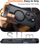 Temdan Magnetic Compatible with iPhone 16 Pro Case, [Built-in Invisible Kickstand][Compatible with MagSafe] [Military Grade Shockproof] Slim Translucent Matte Phone Case for iPhone 16 Pro 6.3" — 6