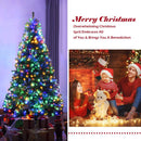 Goplus 7FT Pre-Lit Artificial Christmas Tree Auto-Spread/Close up Branches 11 Flash Modes with Multicolored 400 LED Lights & Metal Stand — 3