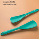 Vovoly Cooking Spoons, Nonstick Silicone Spatula Spoon, 2 pcs, Teal, 12.6" — 4