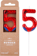 PHD CAKE 2.76 Inch Number 5 Spider Birthday Candles, Spider Cartoon Themed Number Candles, Cake Number Candles, Party Celebration | Spider Theme — 1